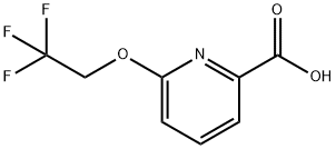 6-(2,2,2-トリフルオロエトキシ)ピリジン-2-カルボン酸 化学構造式