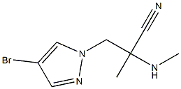 3-(4-溴-1H-吡唑-1-基)-2-甲基-2-(甲基氨基)丙腈,1247560-16-2,结构式