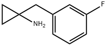1-[(3-フルオロフェニル)メチル]シクロプロパン-1-アミン 化学構造式