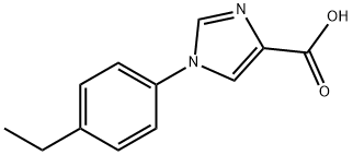 1-(4-乙基苯基)-1H-咪唑-4-羧酸 结构式