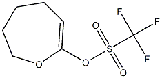 Methanesulfonic acid, trifluoro-, 4,5,6,7-tetrahydro-2-oxepinyl ester Struktur