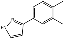 5-(3,4-ジメチルフェニル)-1H-ピラゾール 化学構造式