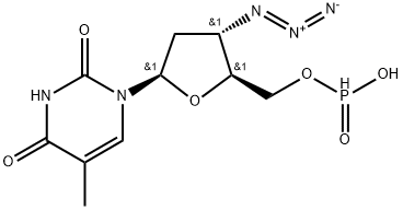 Thymidine,3'-azido-3'-deoxy-, 5'-(hydrogen phosphonate) Structure