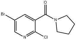 5-Bromo-2-chloro-3-(pyrrolidine-1-carbonyl)pyridine Structure