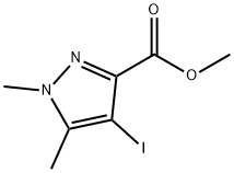 4-Iodo-1,5-dimethyl-1H-pyrazole-3-carboxylic acid methyl ester Structure