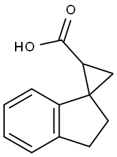spiro[cyclopropane-2,1-indane]-1-carboxylic acid Structure