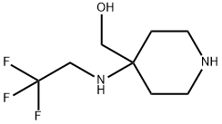 [4-(2,2,2-Trifluoro-ethylamino)-piperidin-4-yl]-methanol Struktur