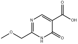 4-Hydroxy-2-methoxymethyl-pyrimidine-5-carboxylic acid Struktur