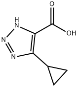 4-cyclopropyl-1H-1,2,3-triazole-5-carboxylic acid Struktur