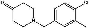 1-(4-氯-3-甲基苯甲基)哌啶-4-酮 结构式