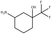 3-amino-1-(trifluoromethyl)cyclohexan-1-ol Struktur
