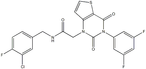 1252907-28-0 N-[(3-chloro-4-fluorophenyl)methyl]-2-[3-(3,5-difluorophenyl)-2,4-dioxothieno[3,2-d]pyrimidin-1-yl]acetamide