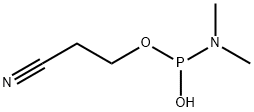 (2-cyanoethoxy)(dimethylamino)phosphinous acid Structure