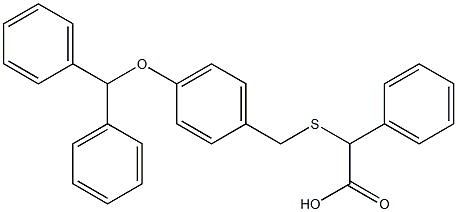2-({[4-(diphenylmethoxy)phenyl]methyl}sulfanyl)-2-phenylacetic acid Structure