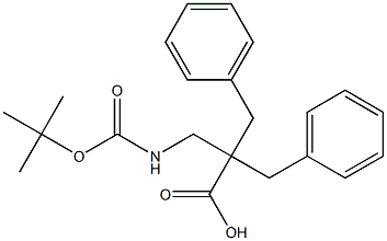 3-Bocamino-2,2-dibenzyl-propionic acid Structure
