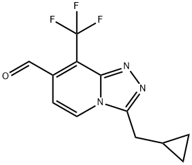 3-(CYCLOPROPYLMETHYL)-8-(TRIFLUOROMETHYL)-[1,2,4]TRIAZOLO[4,3-A]PYRIDINE-7-CARBALDEHYDE 结构式