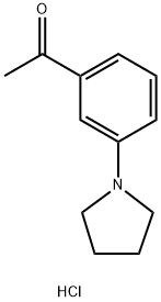 1-(3-(吡咯烷-1-基)苯基)乙-1-酮盐酸盐, 1255717-57-7, 结构式