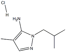 1-isobutyl-4-methyl-1H-pyrazol-5-amine hydrochloride Struktur