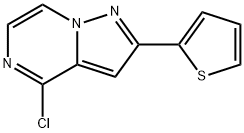 4-chloro-2-(thiophen-2-yl)pyrazolo[1,5-a]pyrazine 结构式