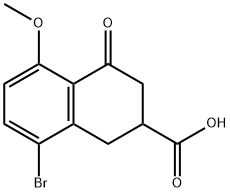 8-Bromo-5-methoxy-4-oxo-1,2,3,4-tetrahydro-naphthalene-2-carboxylic acid Structure