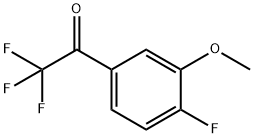 2,2,2-trifluoro-1-(4-fluoro-3-methoxyphenyl)ethanone 化学構造式