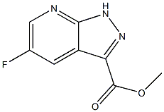 5-氟-1H-吡唑并[3,4-B]吡啶-3-羧酸甲酯,1256817-19-2,结构式