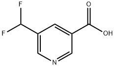 5-(二氟甲基)尼古丁酸, 1256817-25-0, 结构式