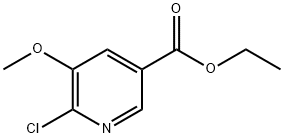 6-氯-5-甲氧基烟酸乙酯 结构式