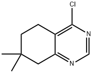 4-CHLORO-7,7-DIMETHYL-5,6,7,8-TETRAHYDROQUINAZOLINE, 1256955-41-5, 结构式