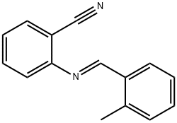2-[(2-methylbenzylidene)amino]benzonitrile Structure