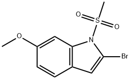 2-溴-6-甲氧基- 1-甲磺酰基-1H-吲哚, 1259577-05-3, 结构式