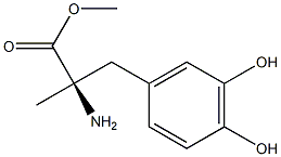 D-3-(3,4-二羟基苯基)-2-甲基丙氨酸甲酯盐酸盐,1259578-15-8,结构式