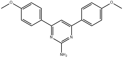 4,6-bis(4-methoxyphenyl)pyrimidin-2-amine 化学構造式