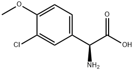 (2S)-2-AMINO-2-(3-CHLORO-4-METHOXYPHENYL)ACETIC ACID,1259850-31-1,结构式