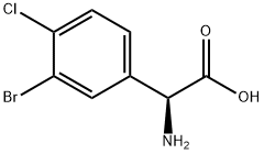 (2S)-2-AMINO-2-(3-BROMO-4-CHLOROPHENYL)ACETIC ACID Structure