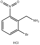 (2-BROMO-6-NITROPHENYL)METHANAMINE HYDROCHLORIDE 化学構造式