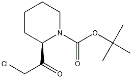 (R)-tert-butyl 2-(2-chloroacetyl)piperidine-1-carboxylate 化学構造式