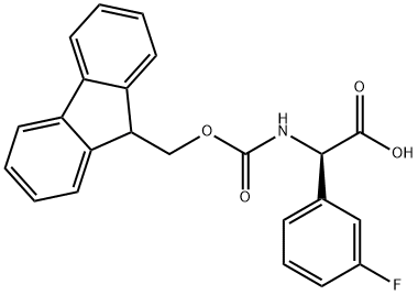 N-Fmoc-R-3-FluoroPhenylglycine 化学構造式