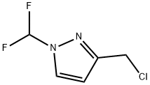 3-(氯甲基)-1-(二氟甲基)-1H-吡唑,1260659-01-5,结构式