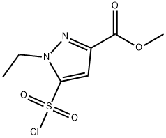 5-(氯磺酰基)-1-乙基-1H-吡唑-3-羧酸甲酯,1260659-24-2,结构式