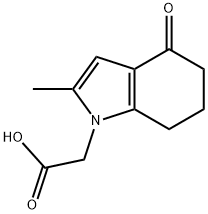 2-(2-METHYL-4-OXO-4,5,6,7-TETRAHYDRO-1H-INDOL-1-YL)ACETIC ACID Structure