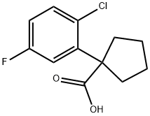 1-(2-chloro-5-fluorophenyl)cyclopentane-1-carboxylic acid Struktur