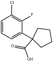 1-(3-chloro-2-fluorophenyl)cyclopentane-1-carboxylic acid Struktur