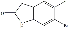 6-bromo-5-methyl-1,3-dihydroindol-2-one, 1260851-75-9, 结构式