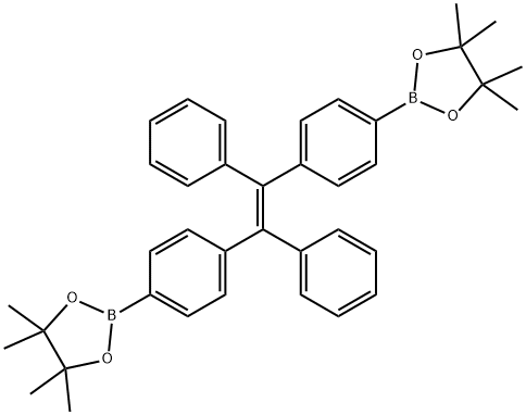 1,3,2-Dioxaborolane, 2,2'-[[(1E)-1,2-diphenyl-1,2-ethenediyl]di-4,1-phenylene]bis[4,4,5,5-tetramethyl- Structure