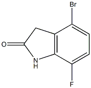 4-Bromo-7-fluoroindolin-2-one, 1260903-30-7, 结构式