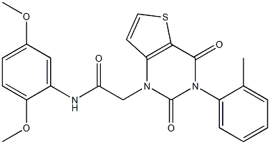 N-(2,5-dimethoxyphenyl)-2-[3-(2-methylphenyl)-2,4-dioxothieno[3,2-d]pyrimidin-1-yl]acetamide Structure