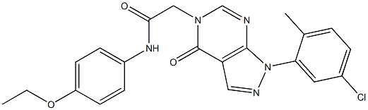 2-[1-(5-chloro-2-methylphenyl)-4-oxopyrazolo[3,4-d]pyrimidin-5-yl]-N-(4-ethoxyphenyl)acetamide Structure