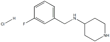 N-(3-FLUOROBENZYL)PIPERIDIN-4-AMINE HYDROCHLORIDE Structure