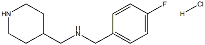 N-(4-FLUOROBENZYL)-1-(PIPERIDIN-4-YL)METHANAMINE HYDROCHLORIDE Structure